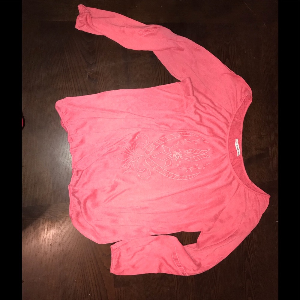 Coral long sleeve top
